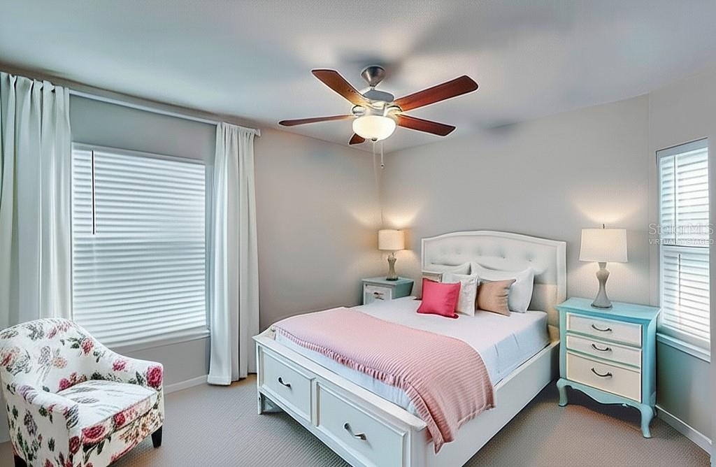 Virtually staged Bedroom 2