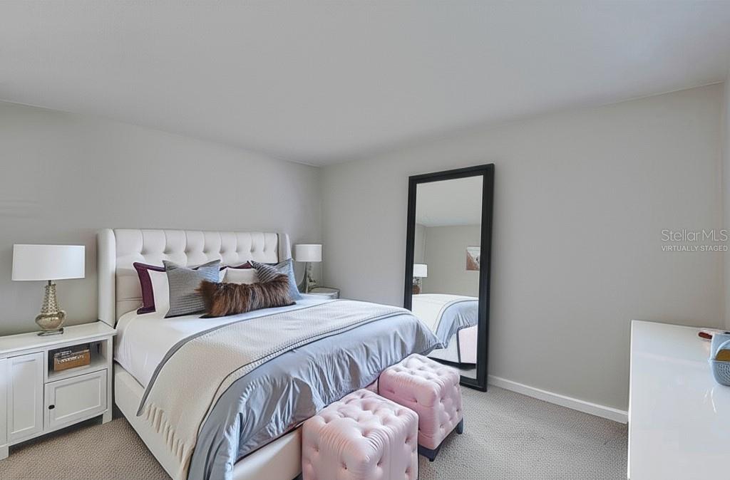 Virtually staged Bedroom 3