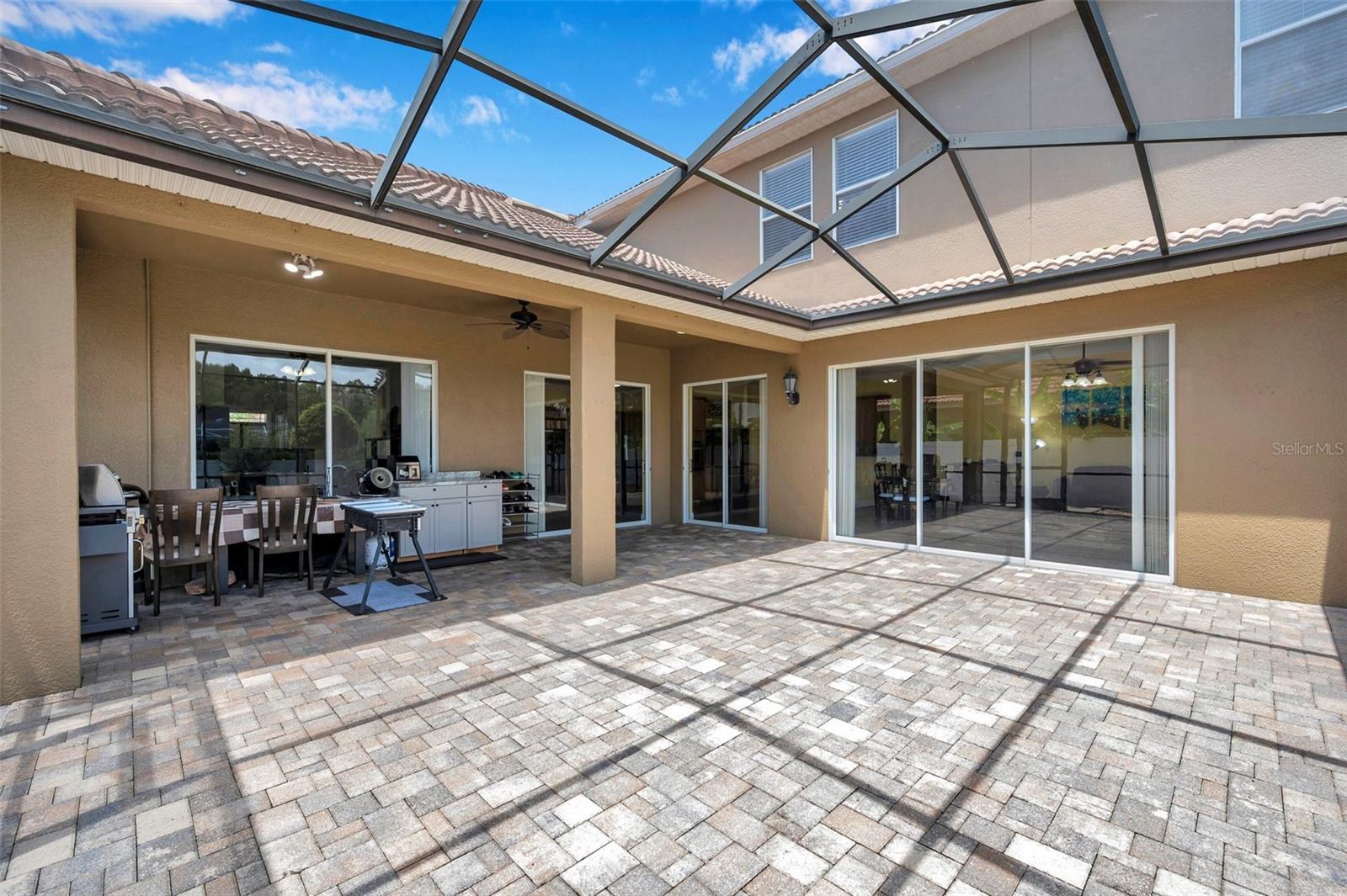 MASSIVE pavered patio!