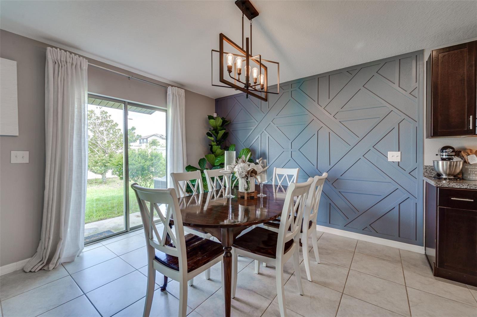 Dining room custom accent wall