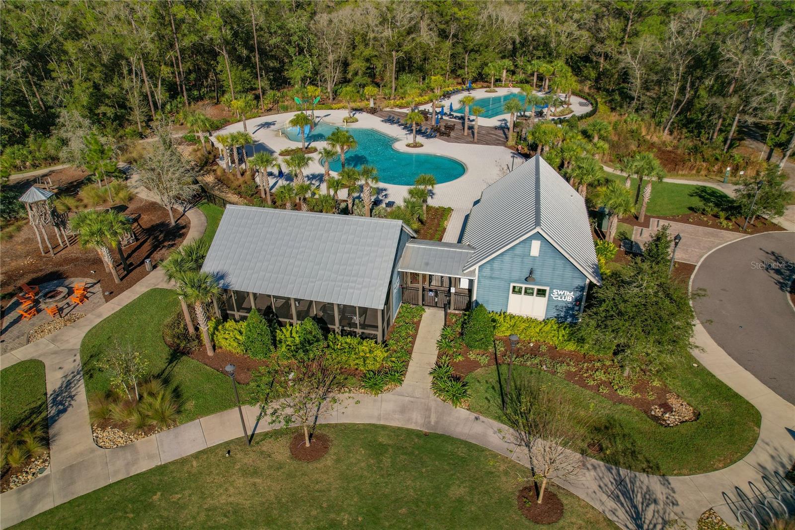 Aerial of Pool Area