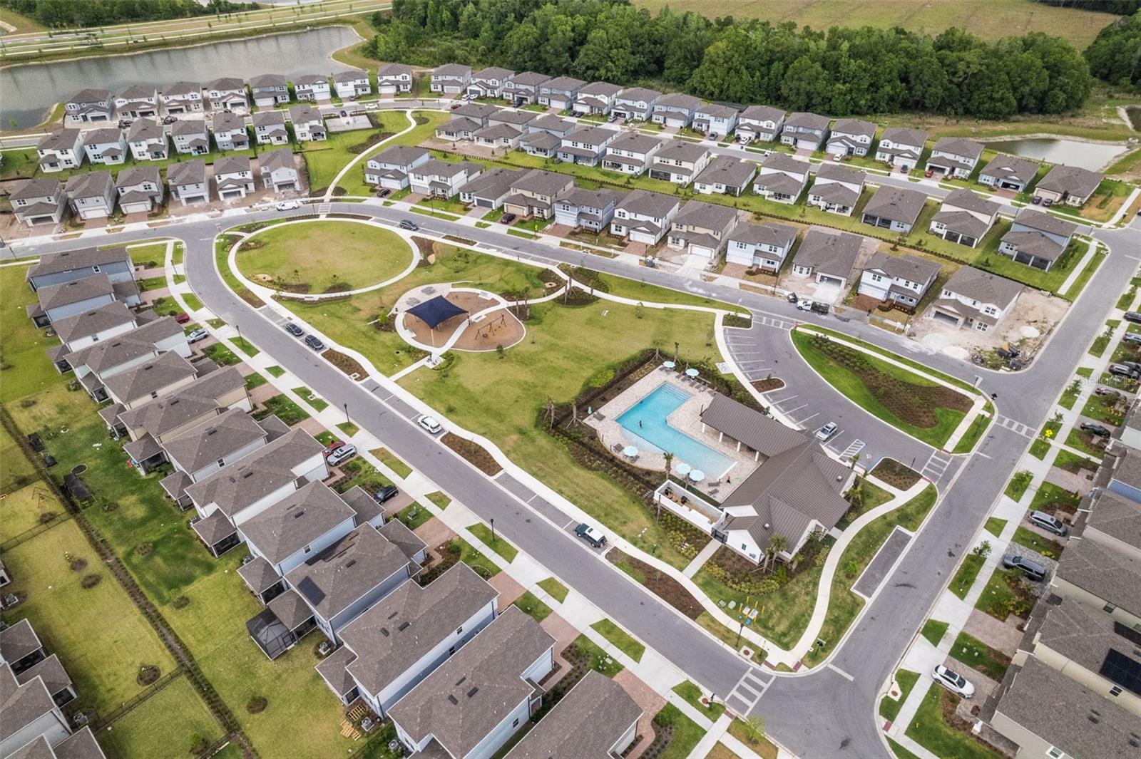 Back of Neighborhood Playground and Pool Area