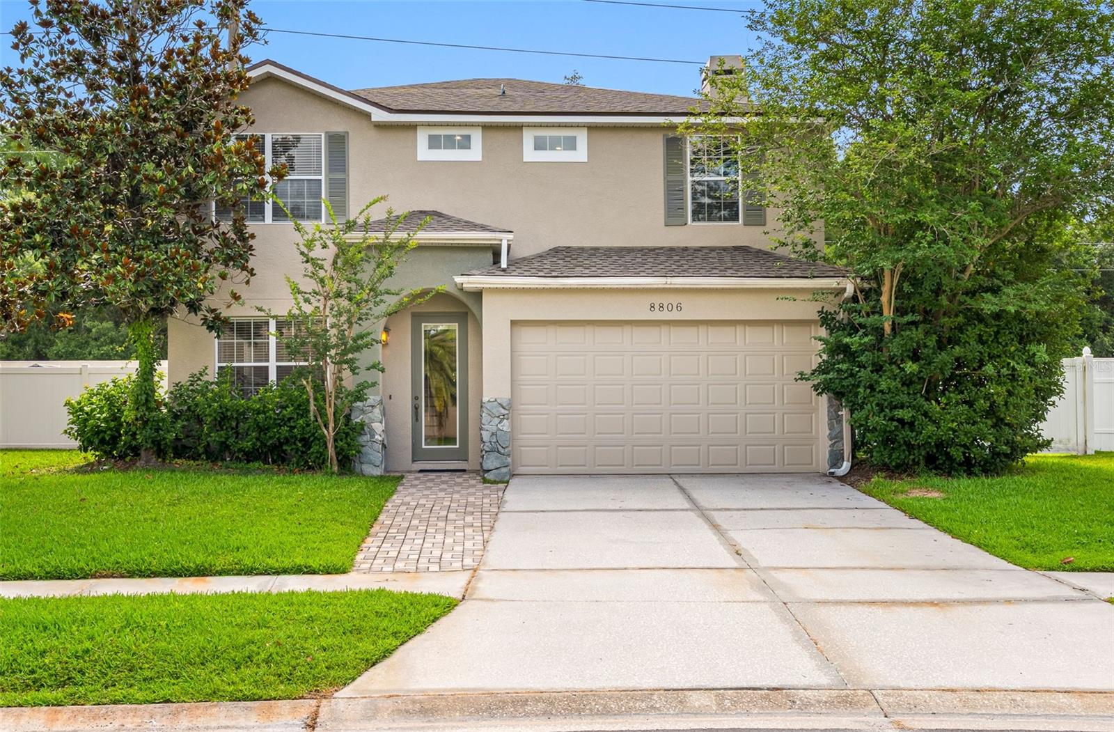 Extra wide driveway