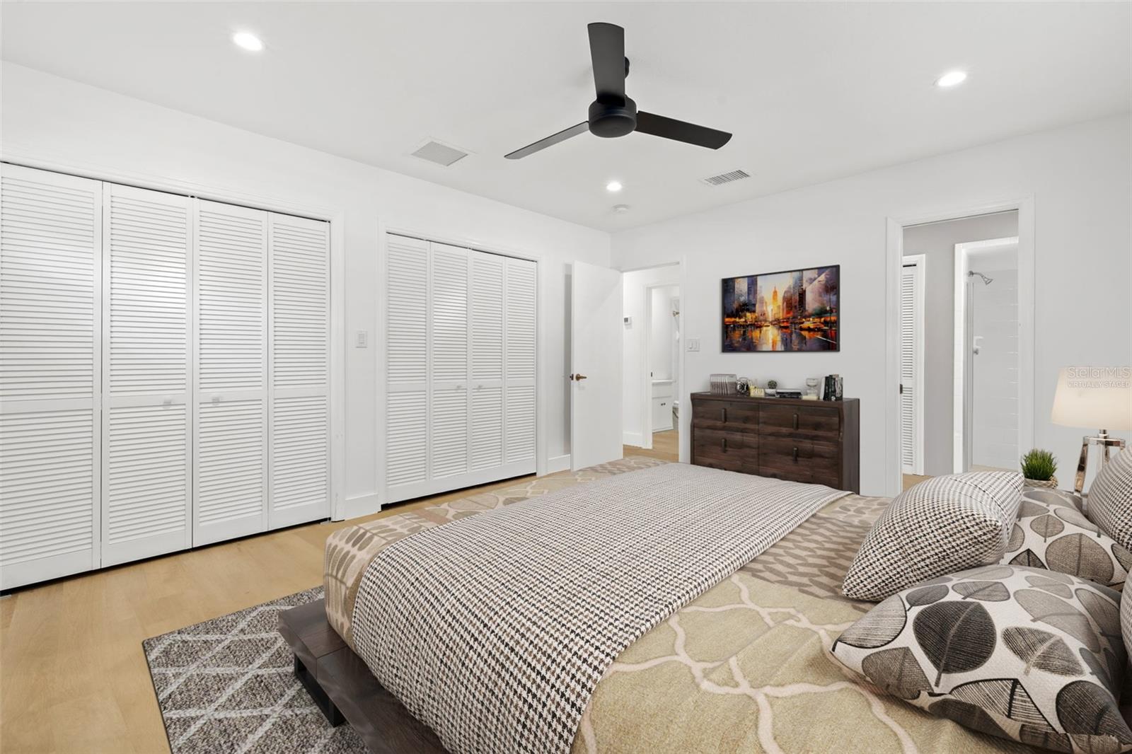 Virtually Staged Primary Bedroom
