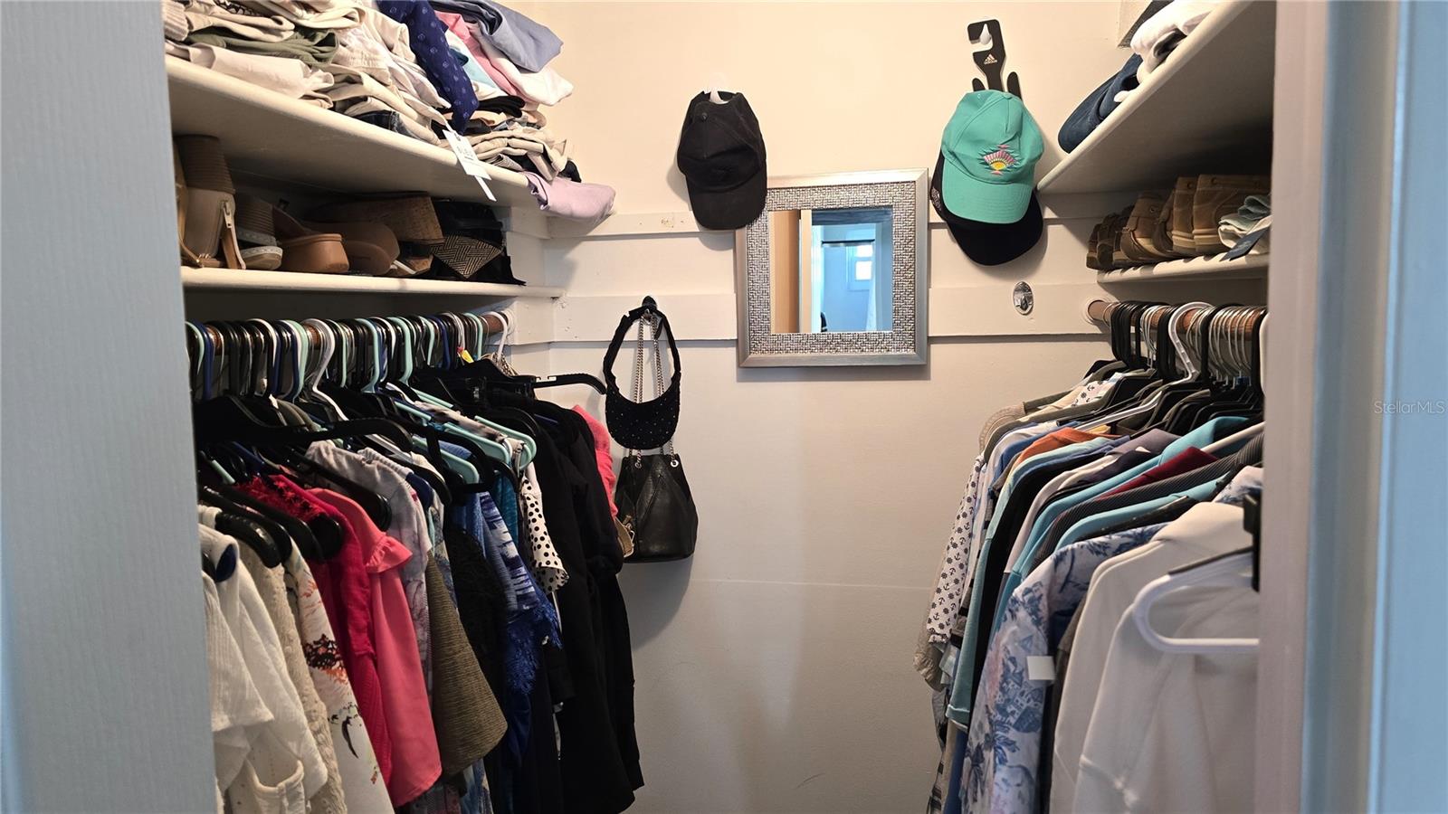 spacious walk-in closet