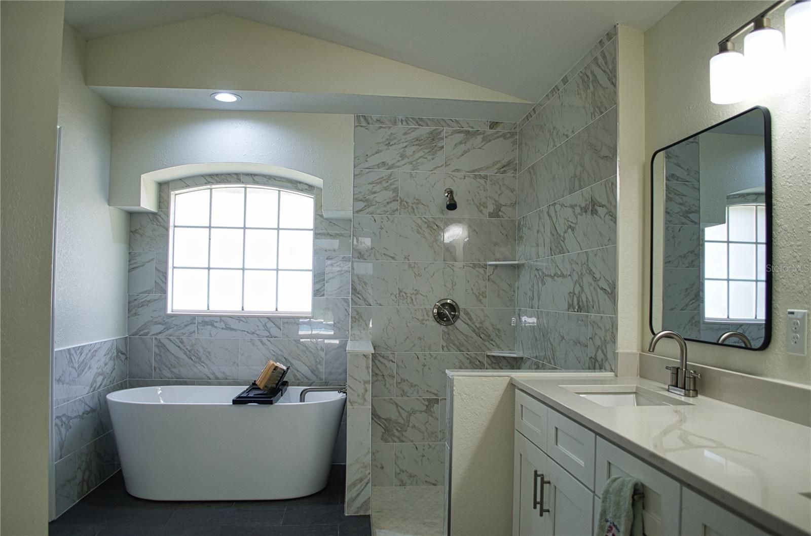 beautiful remodeled primary bath