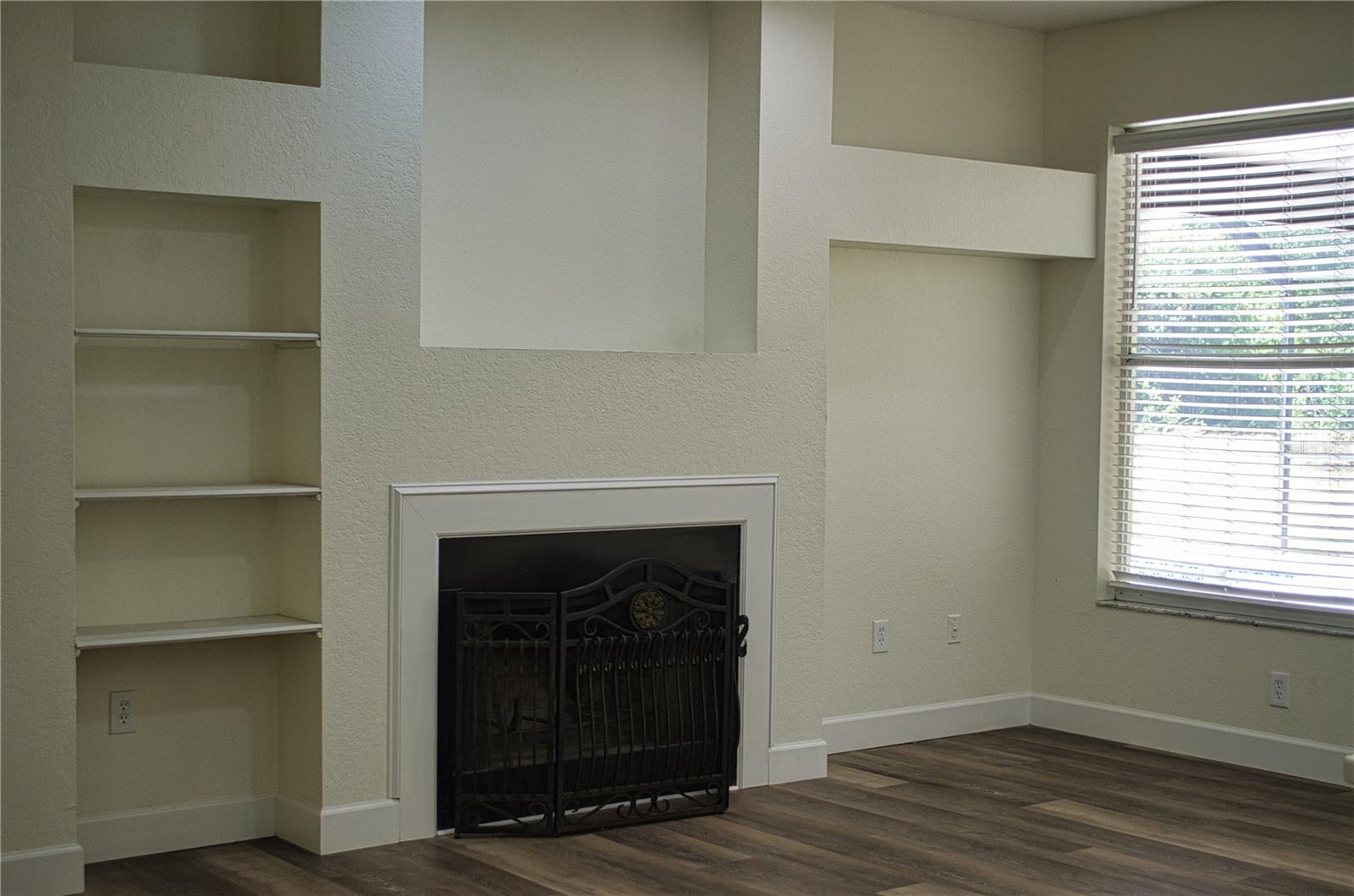 fireplace in family room