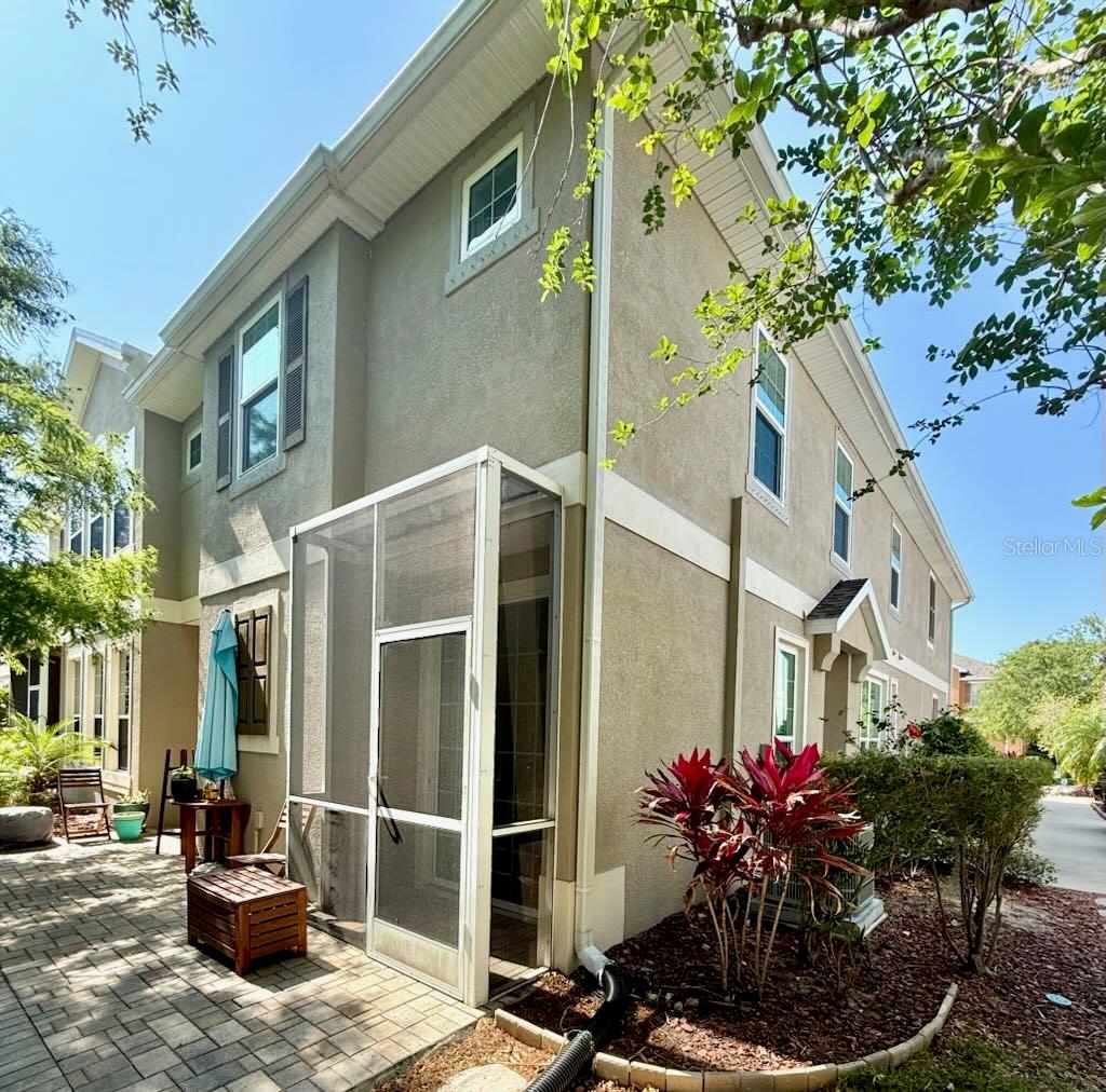 Rear Patio with screen door