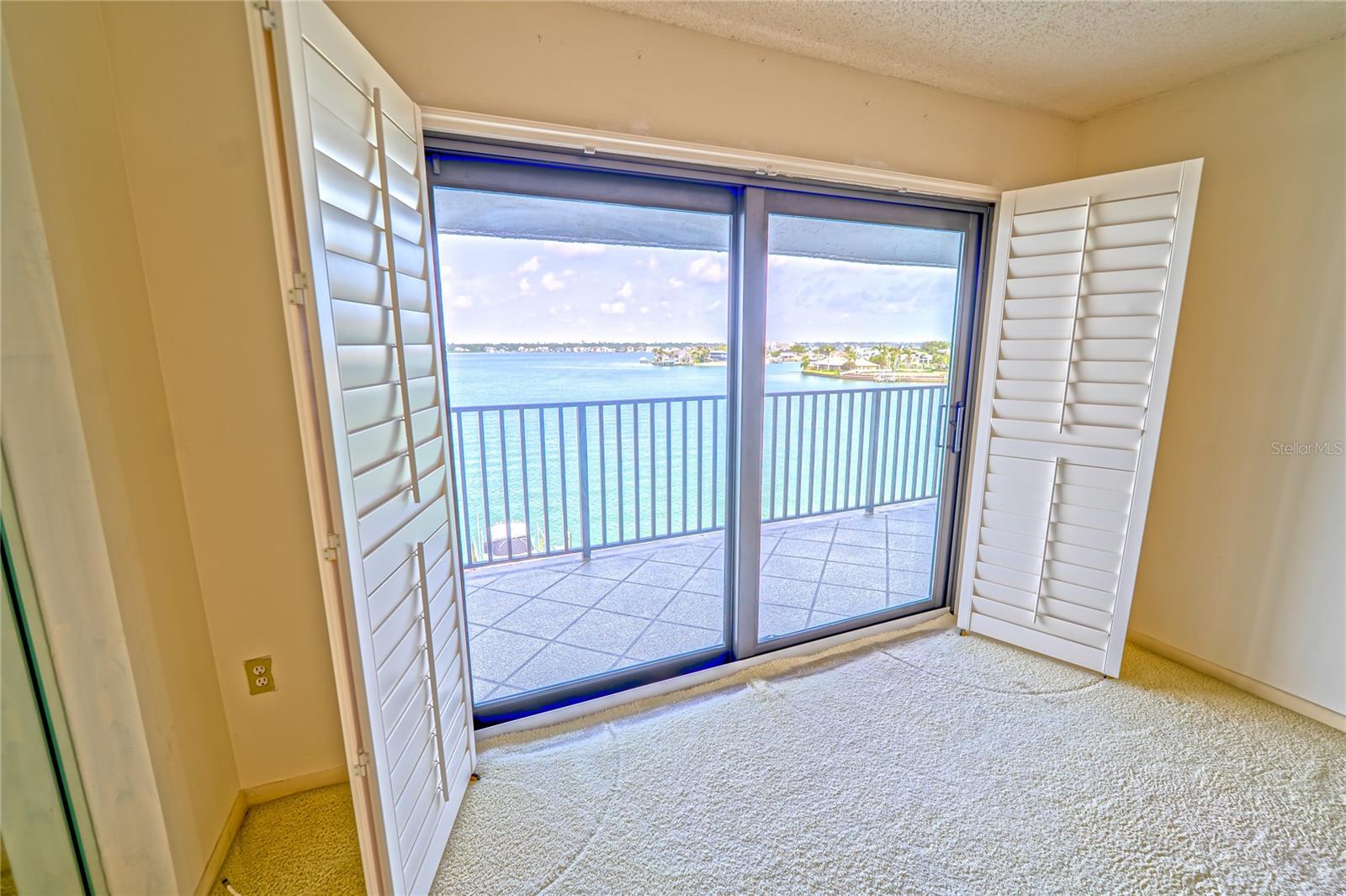 living room and slider doors
