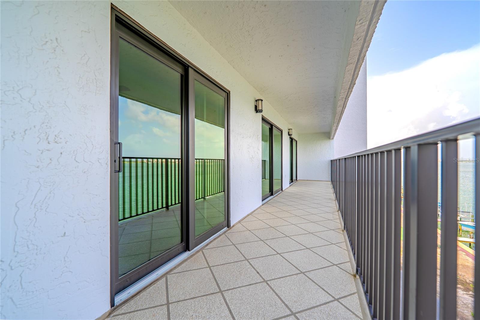 balcony and three sliders
