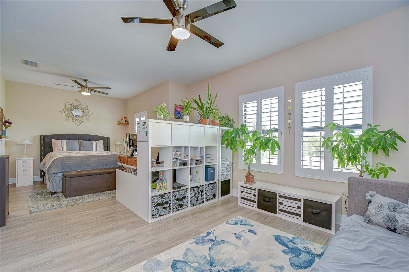 Extra large upstairs bedroom 3 with front of house view.