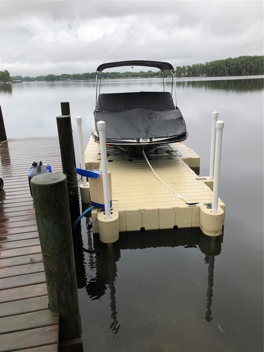 Boat and floating dock