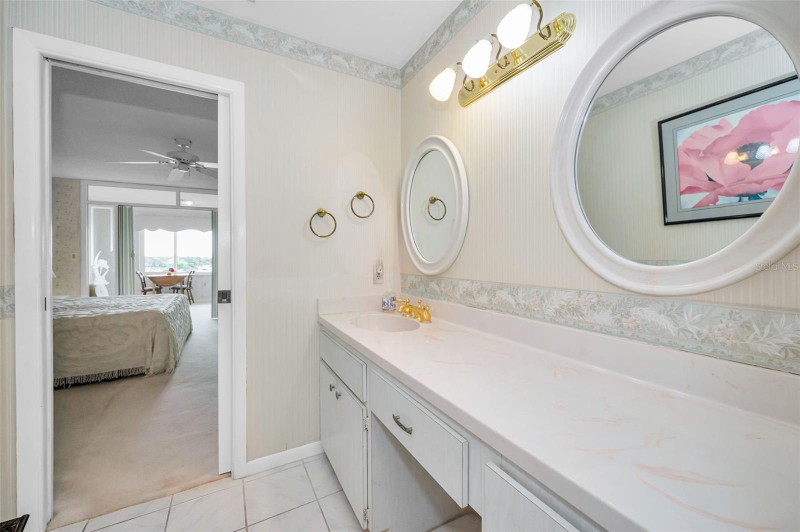 Spacious vanity