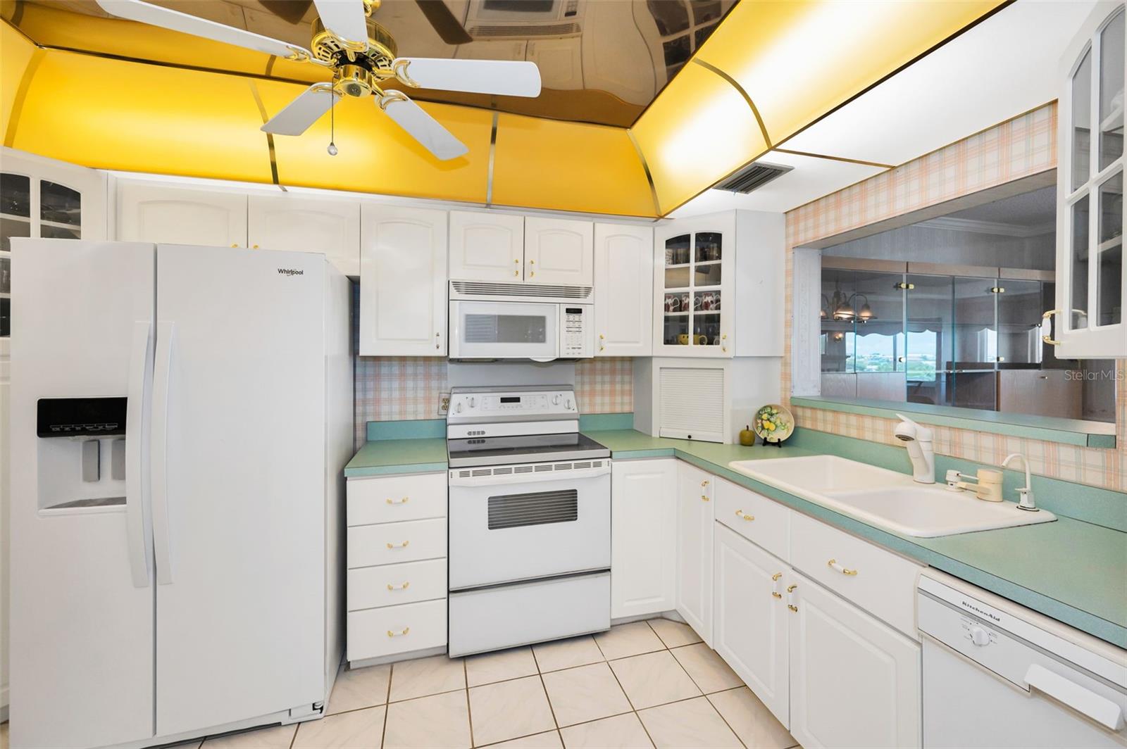 Kitchen with a water View