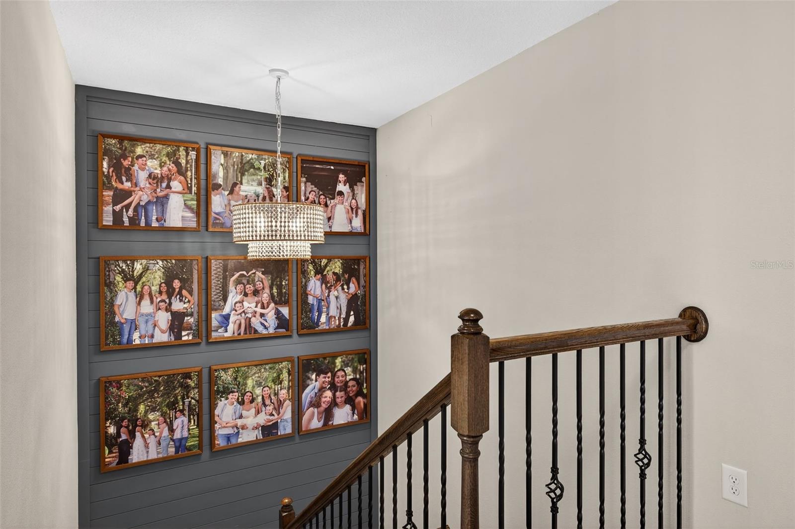 Two-story stairwell wall - make your own photo story!