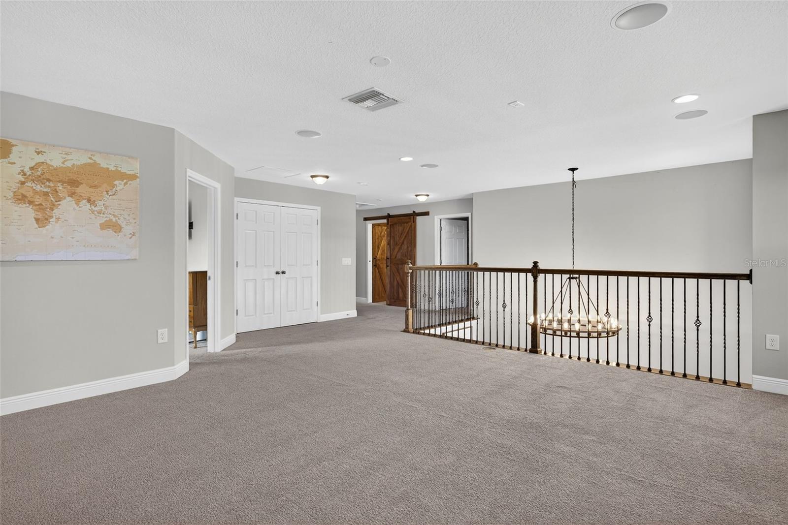 Second floor loft creates a split floorplan
