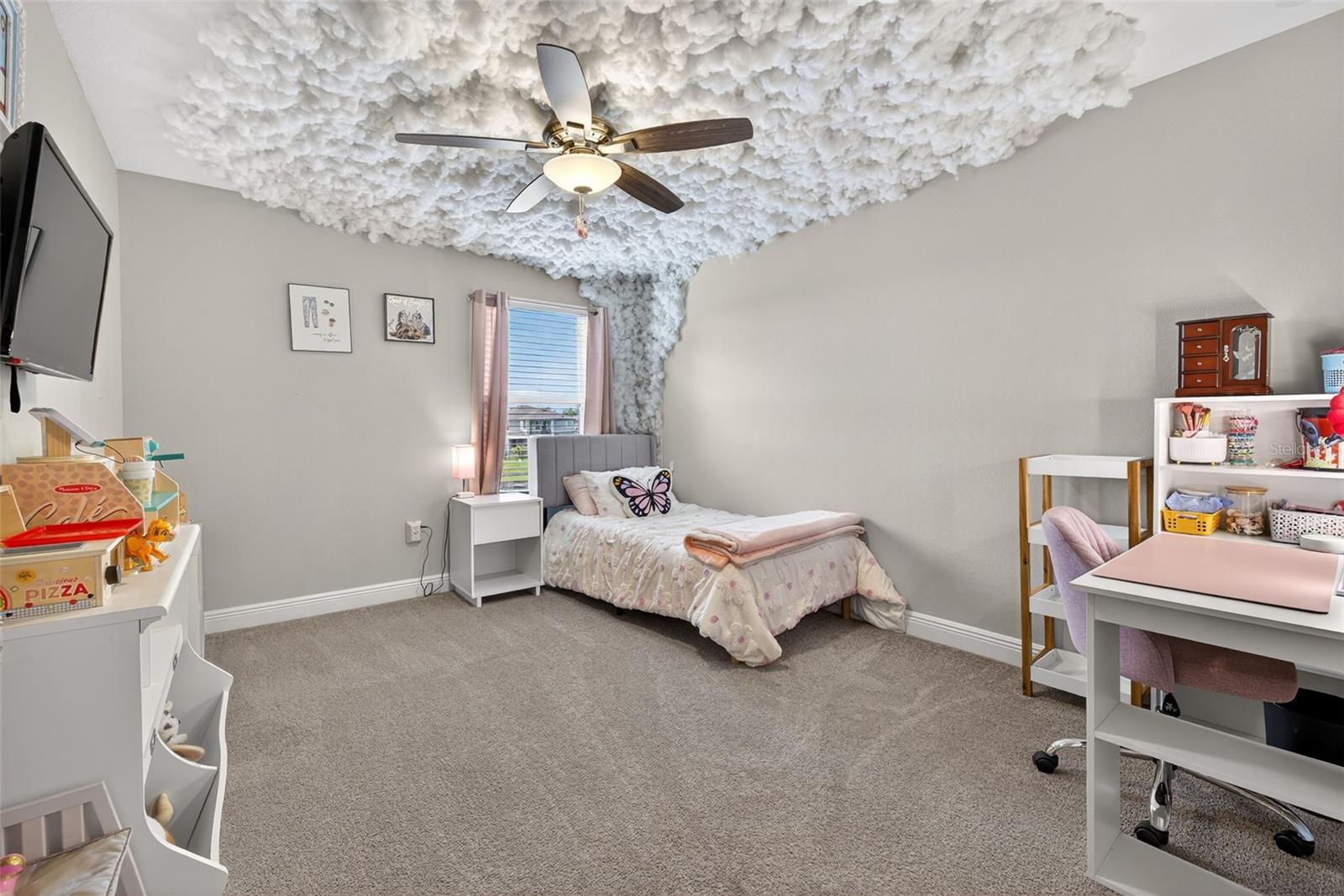 Bedroom 4- you HAVE to see the ceiling lights in action (its also removable)