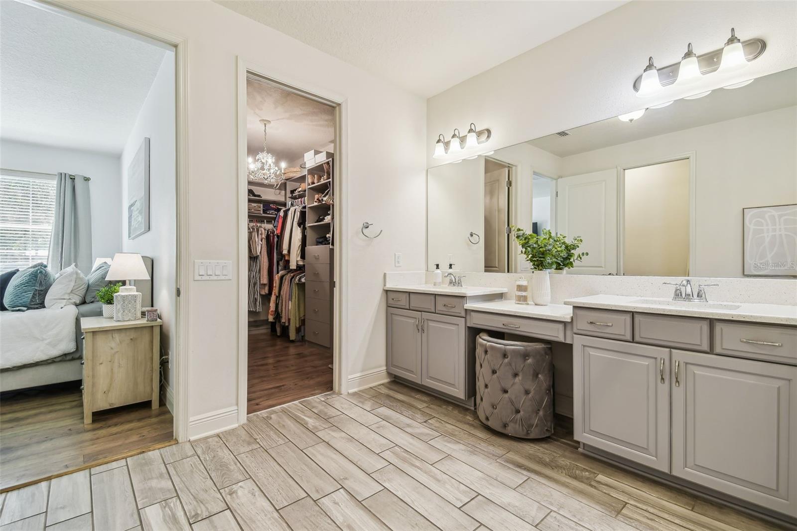 Spacious walk in closet too!