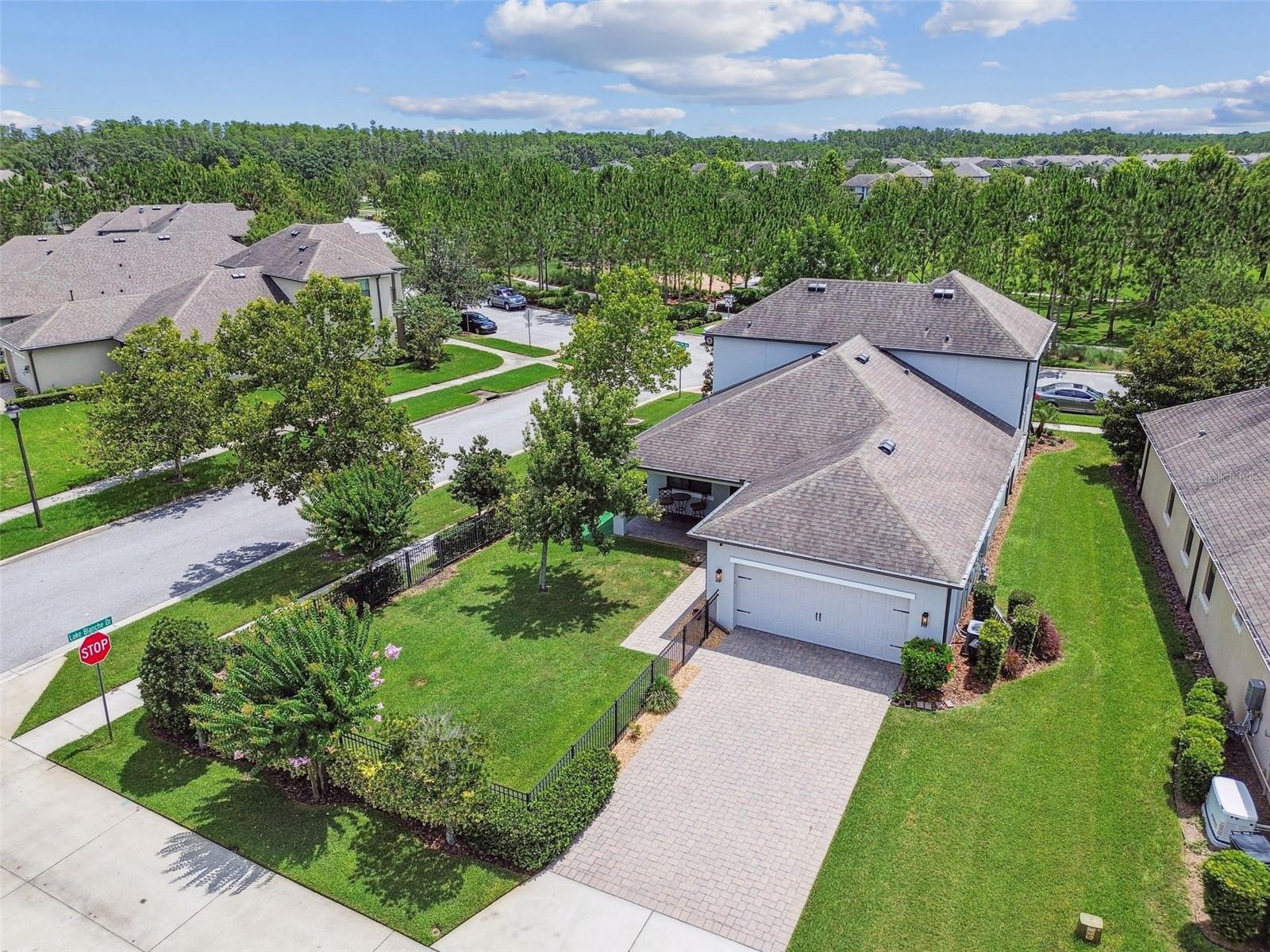 Lovely landscaping and no side neighbors!