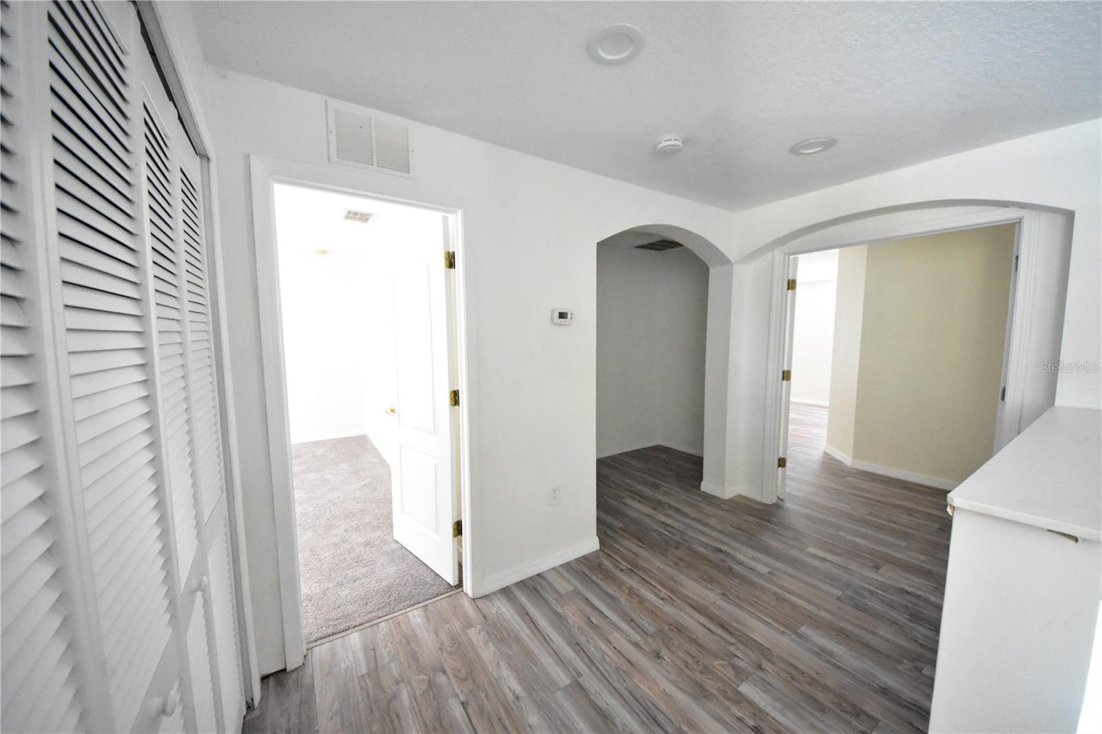 upstairs