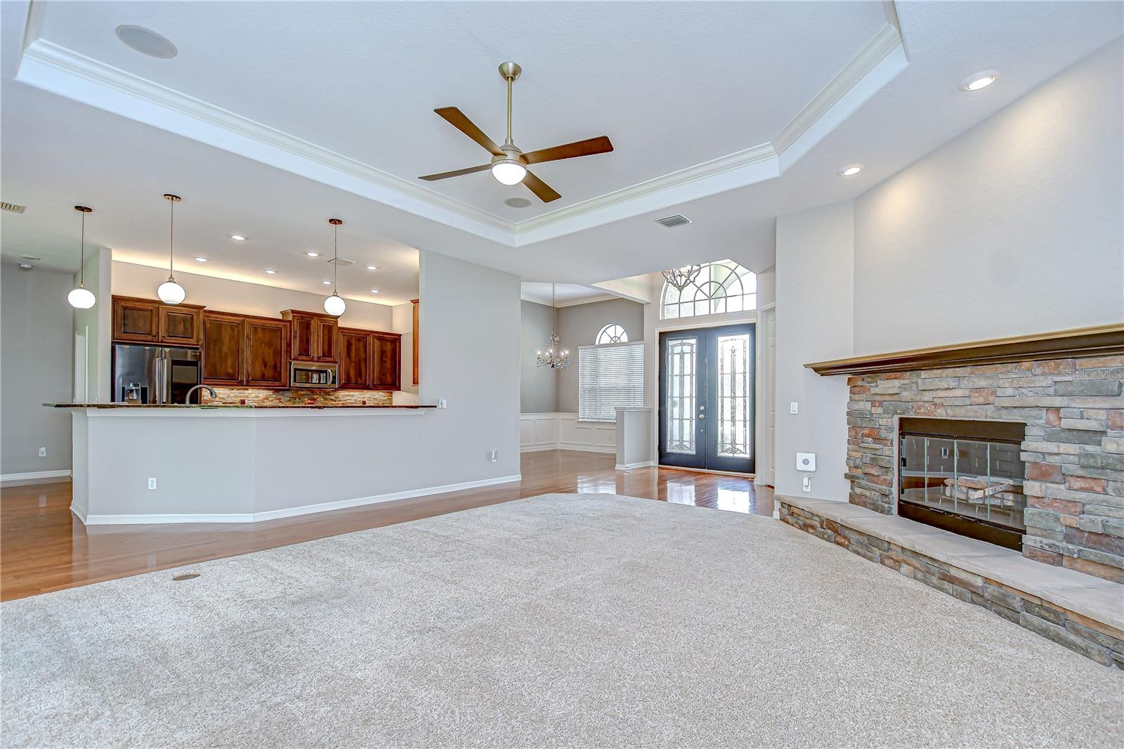 Beautiful tray ceilings!