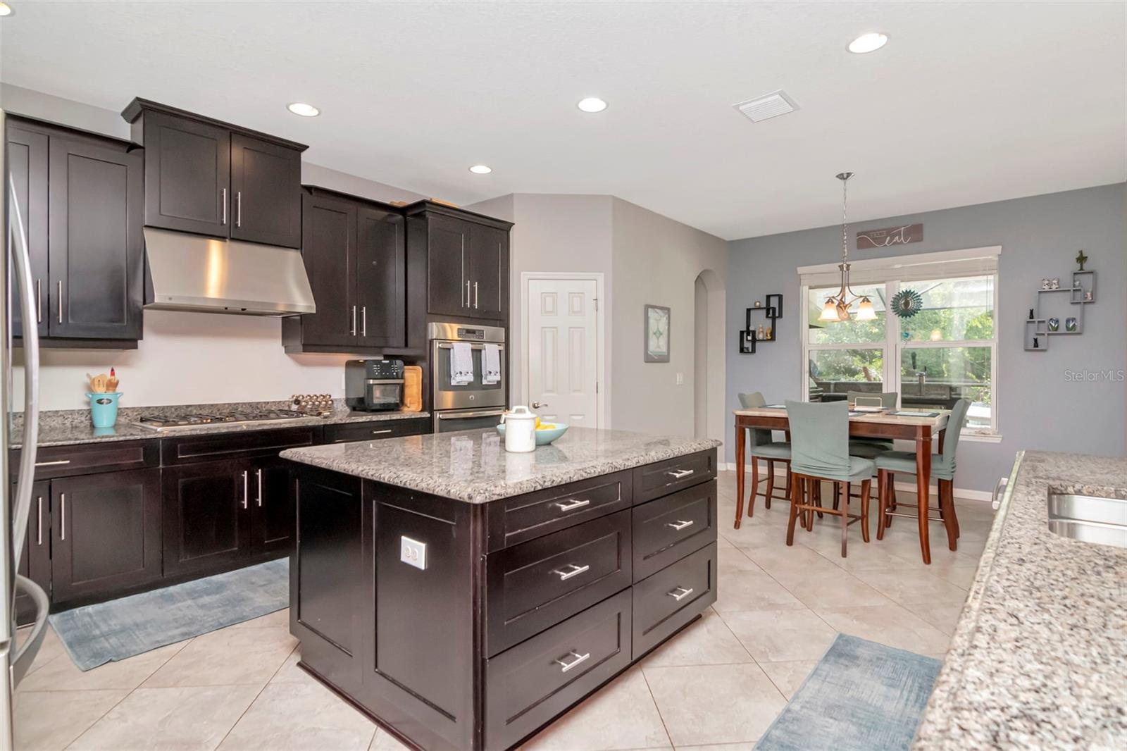 Connected to Dining area with door leading to lanai