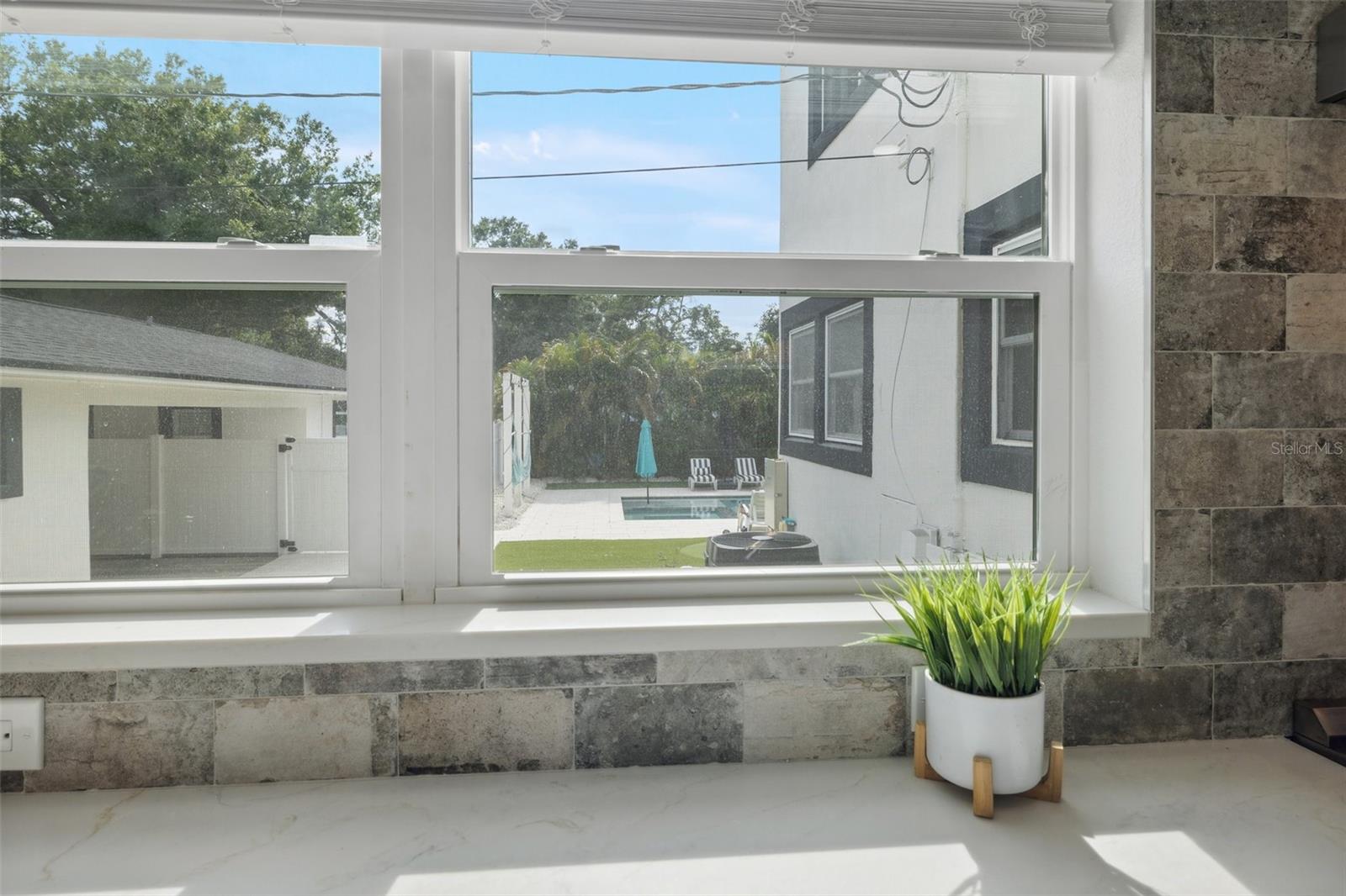 View from kitchen