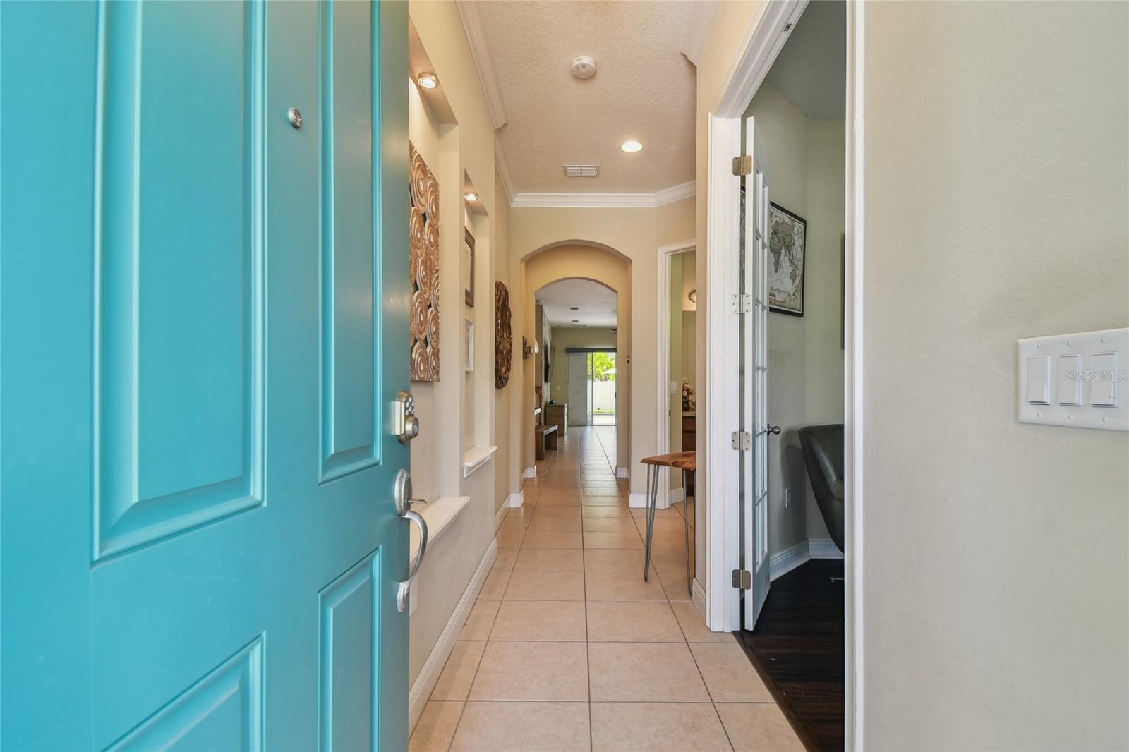 Front Door Open to Hallway