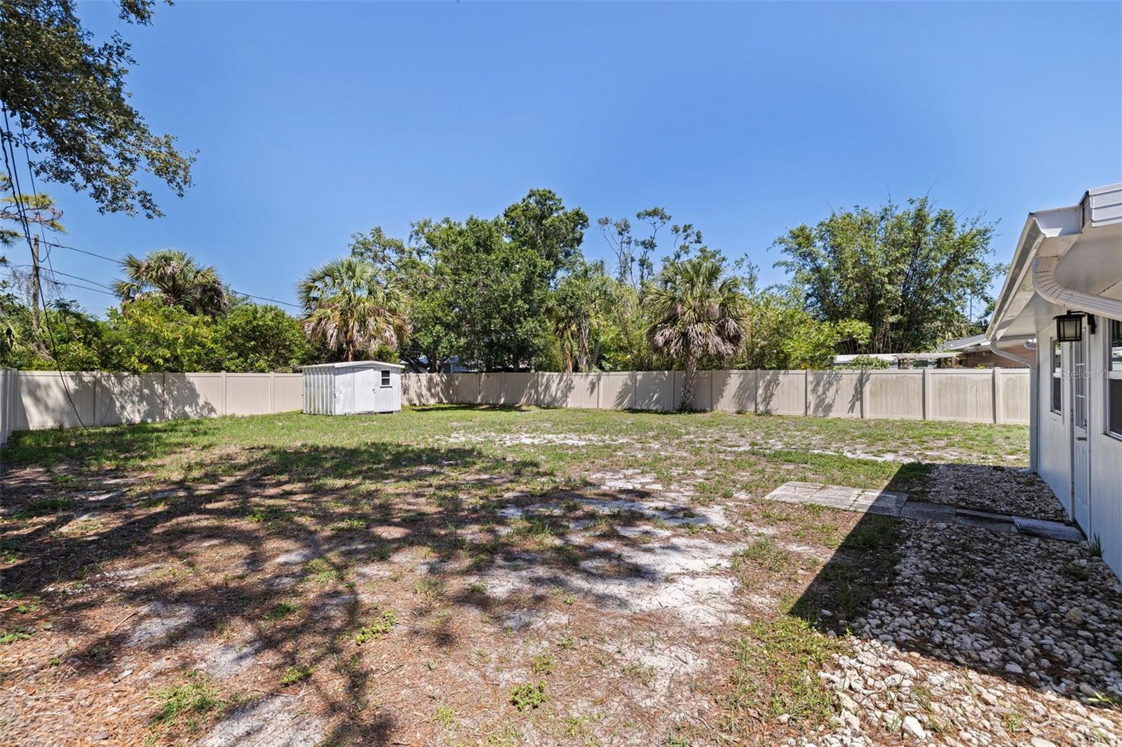 Spacious backyard