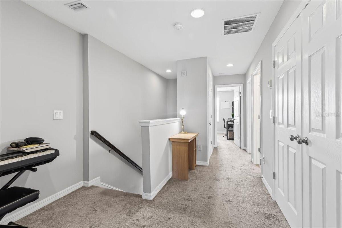 Upper-level layout maximizes space and flow for privacy and comfort.