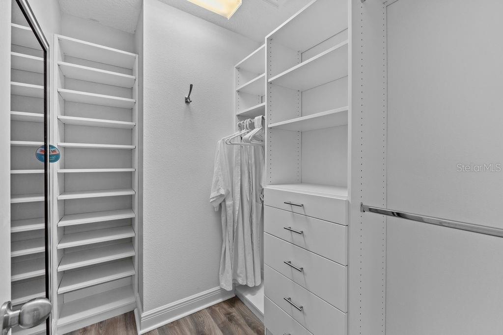 built in custom closets in primary