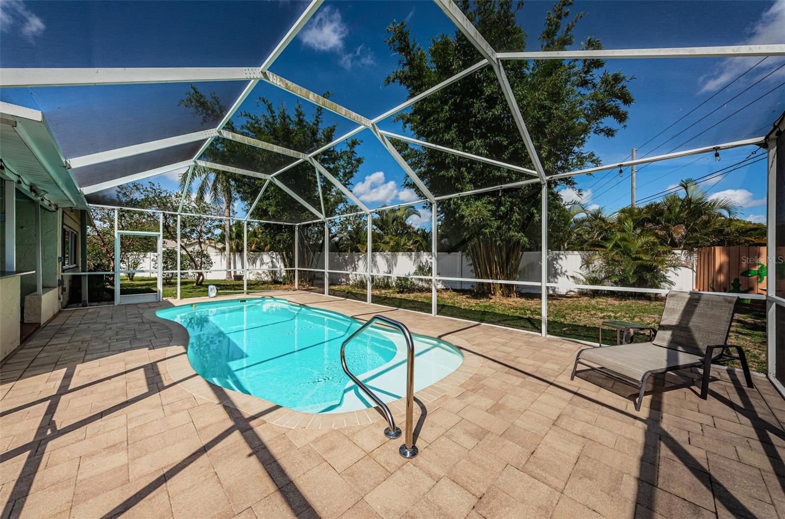 Side open patio, great for grilling