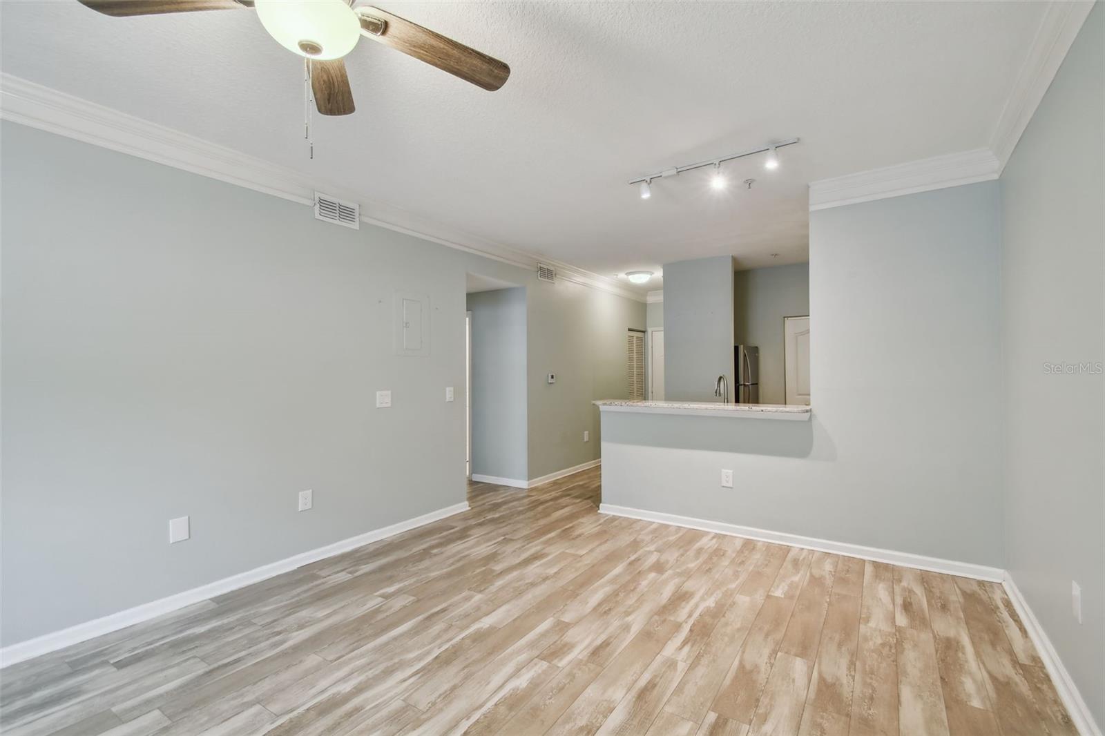 Living room from front windows