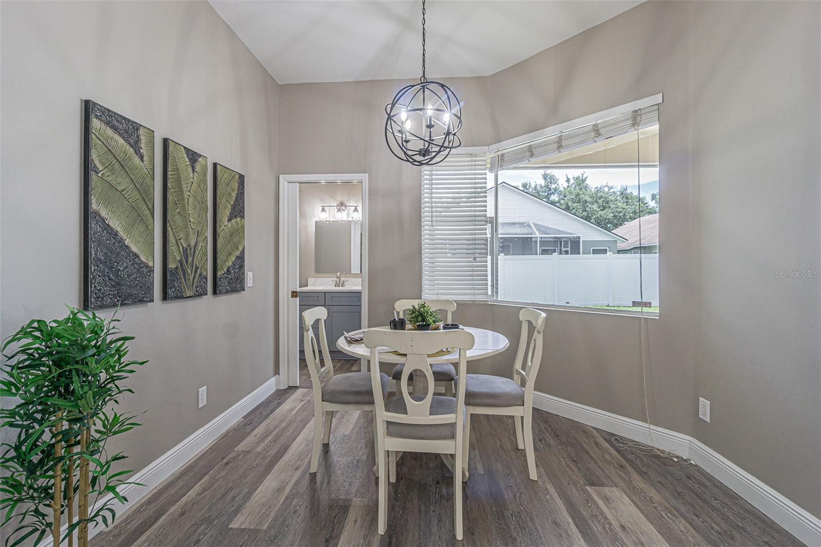 Breakfast Nook overlooking the back patio