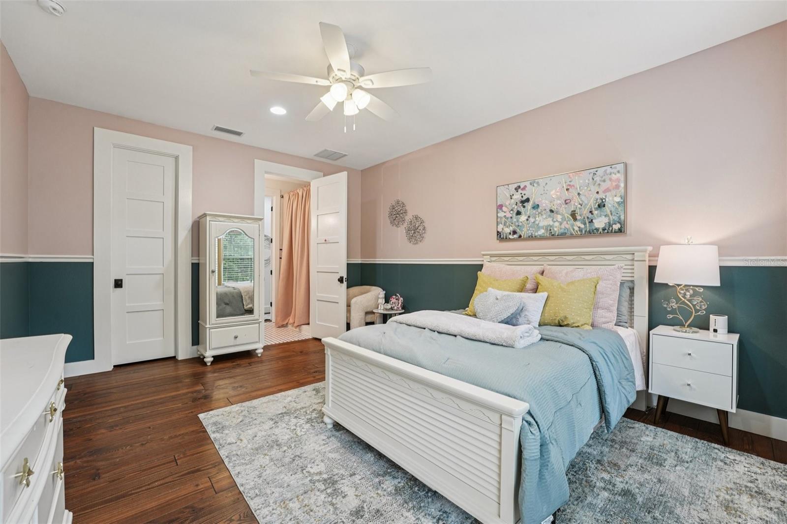 Bedroom 2 with private bath and walk in closet