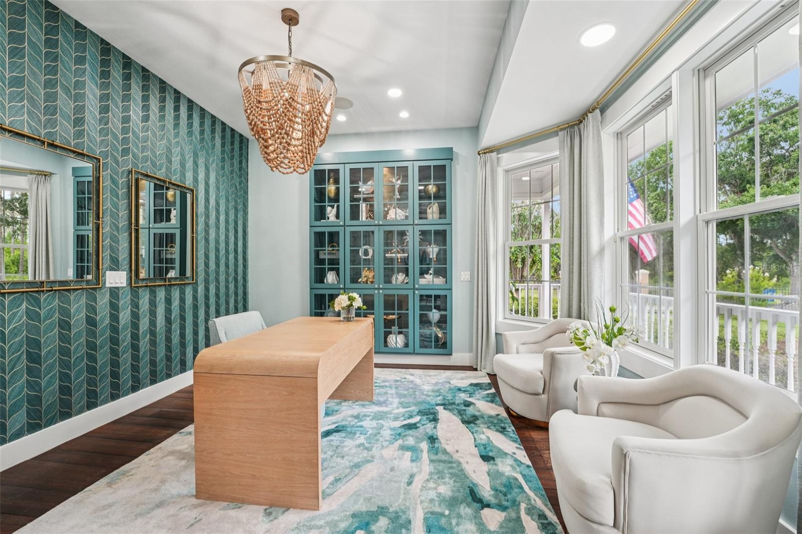 Designer Wallpaper and draperies