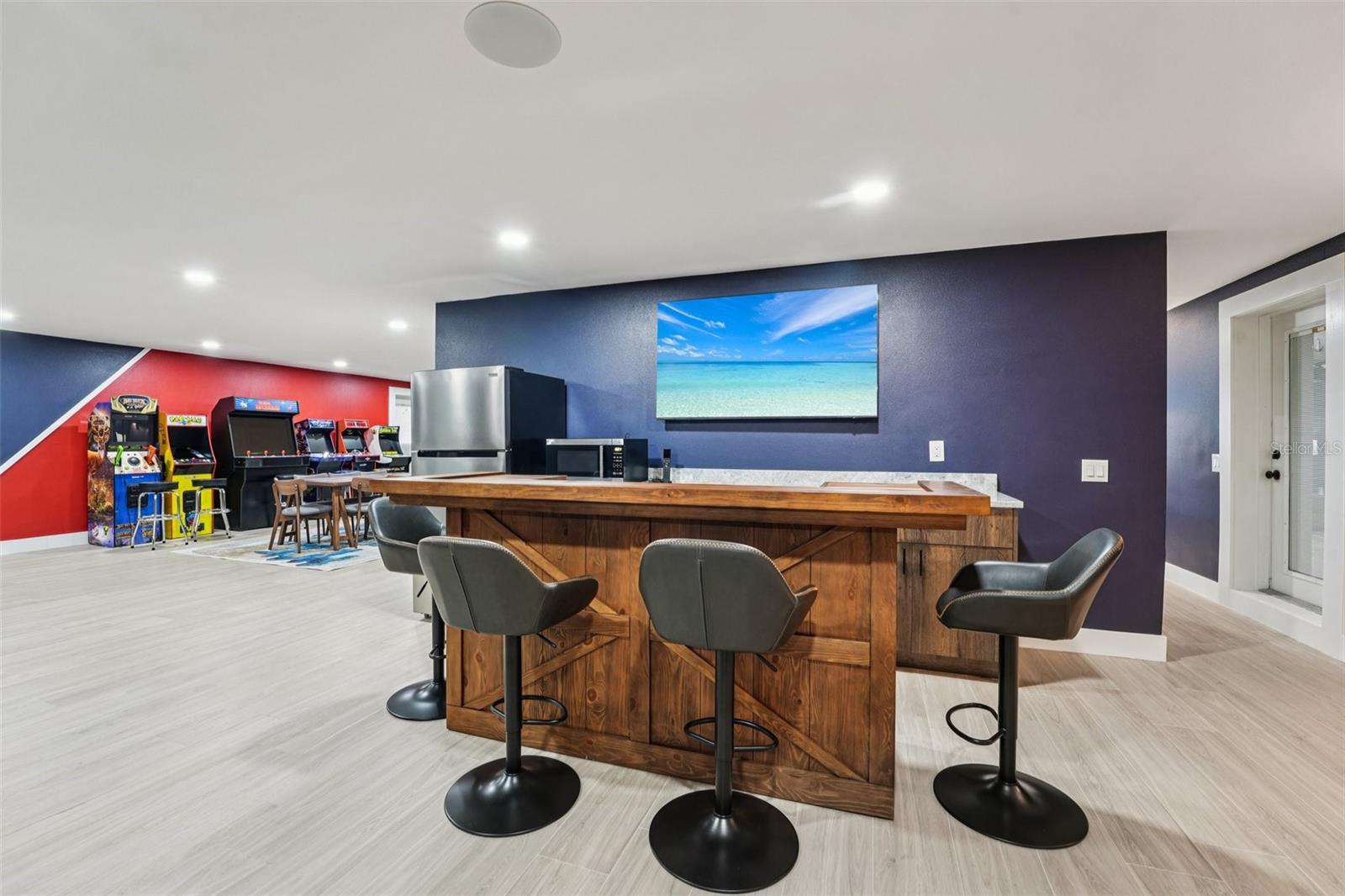 Bar area on the game side
