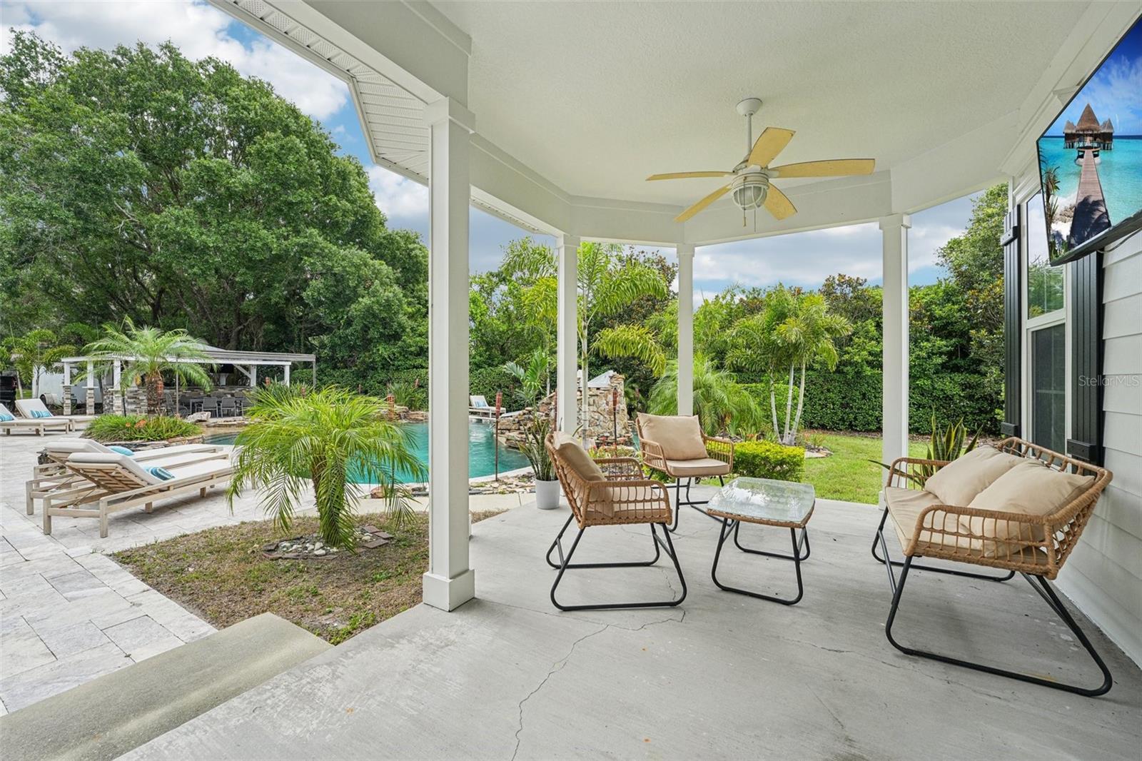 Separate Guest House front covered porch