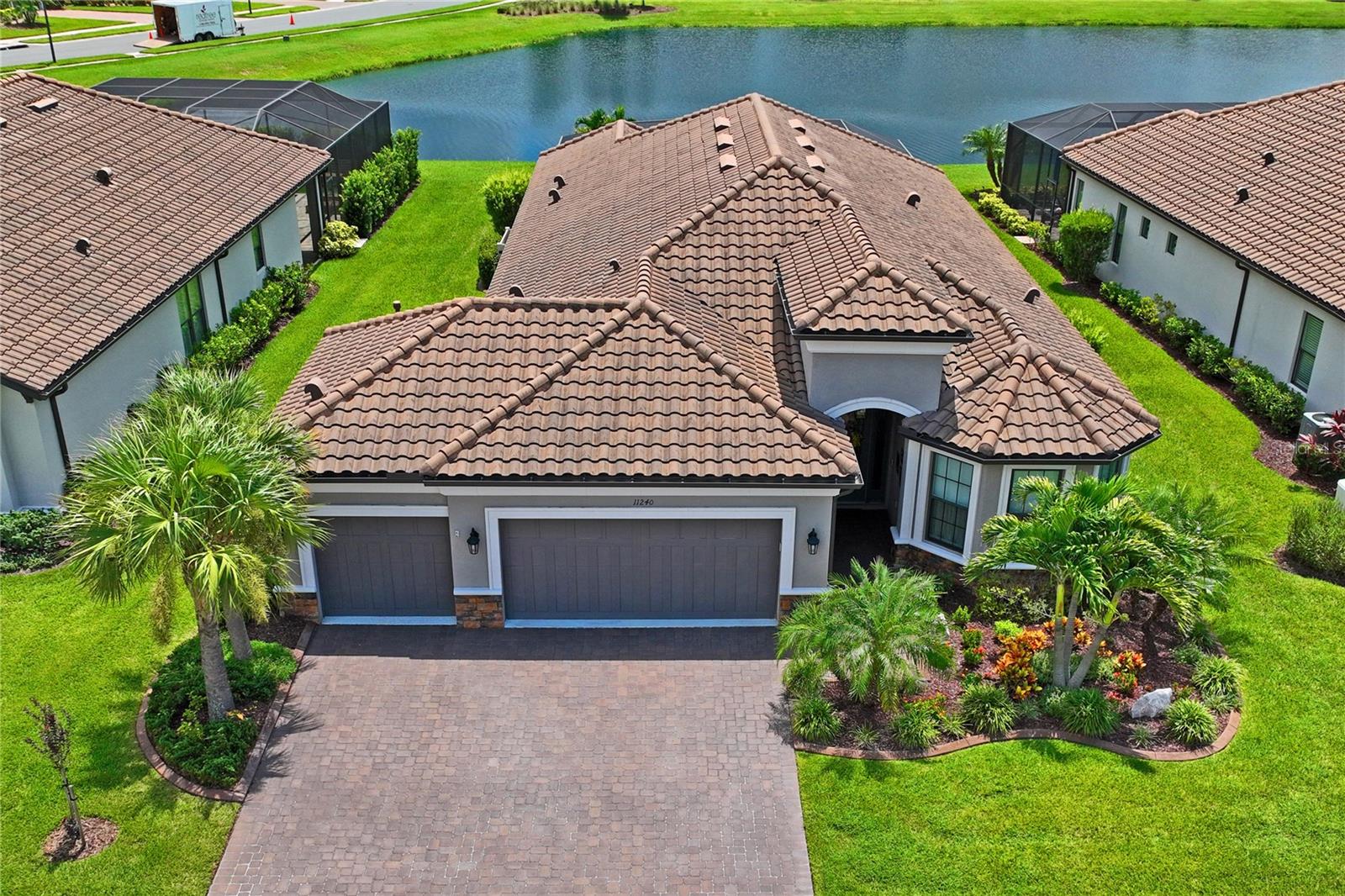 Front aerial view of home