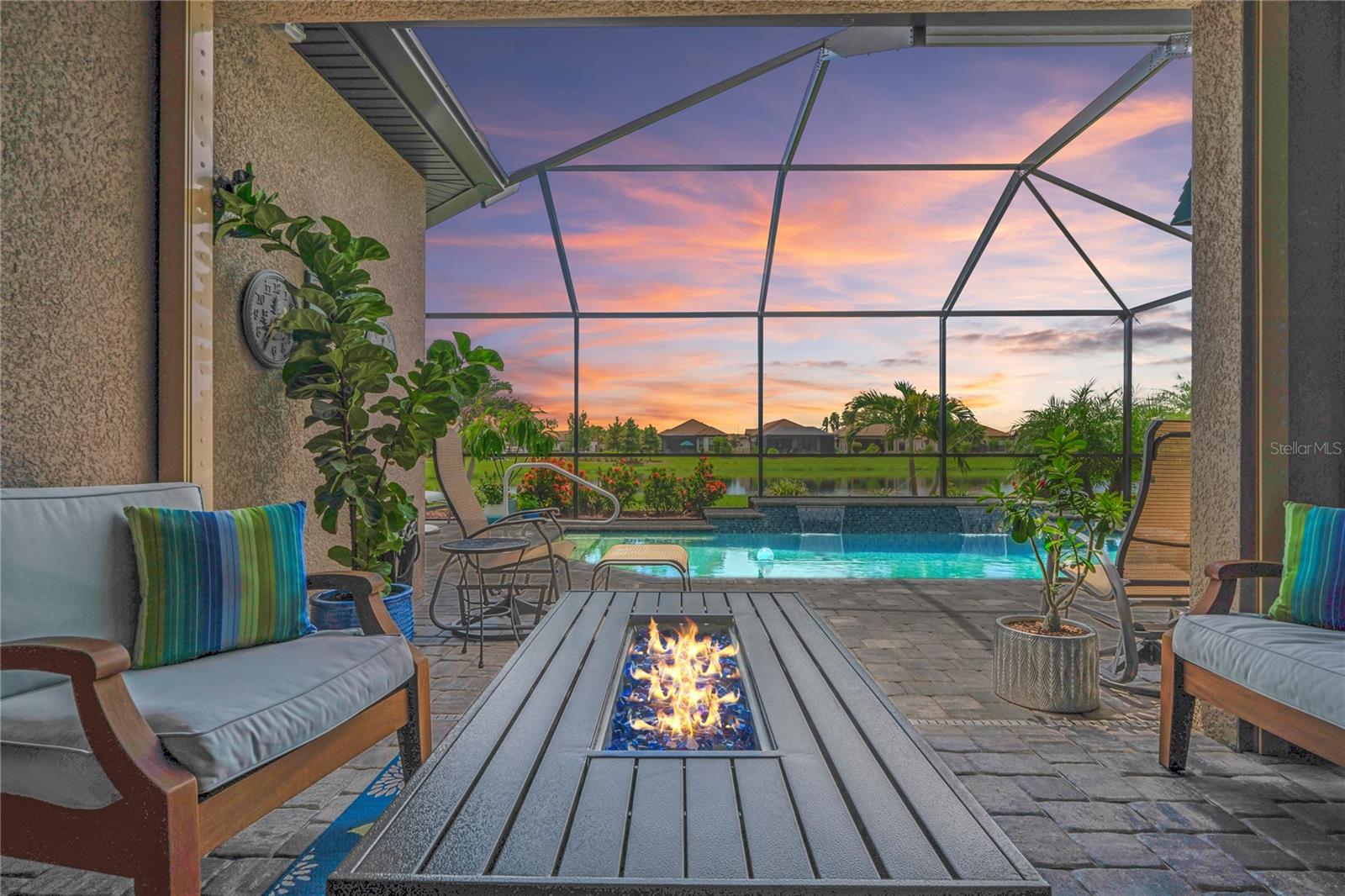 View of pool from inside home