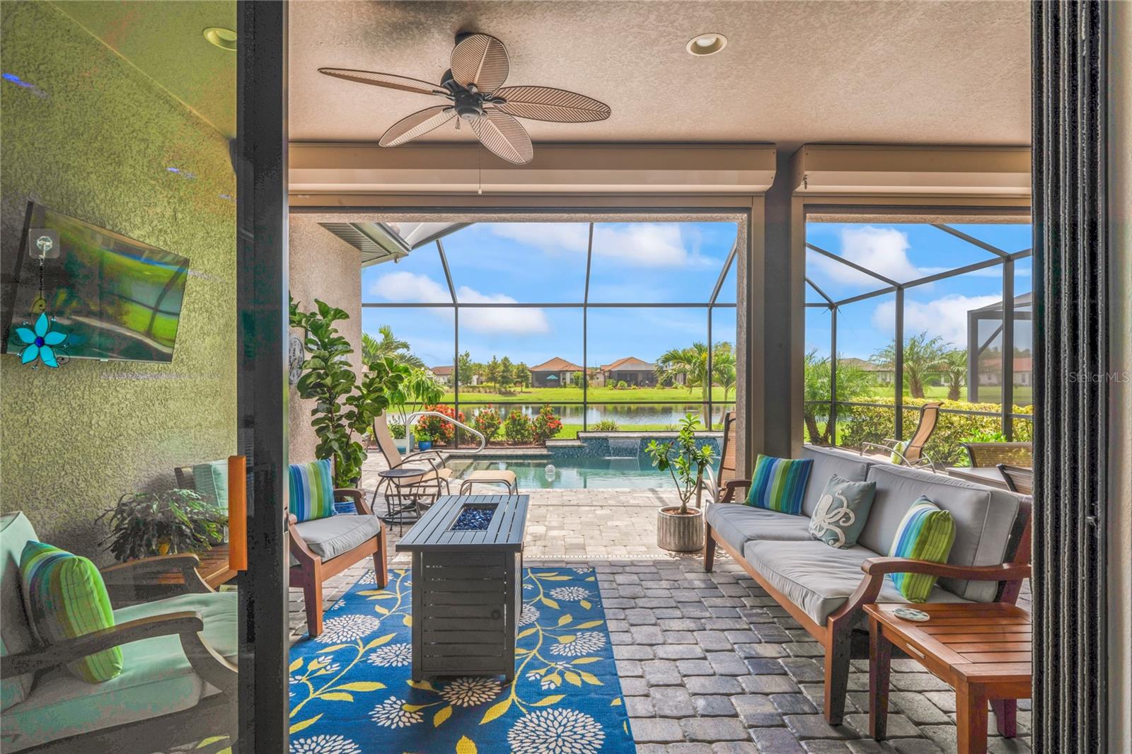 View of lanai from living room