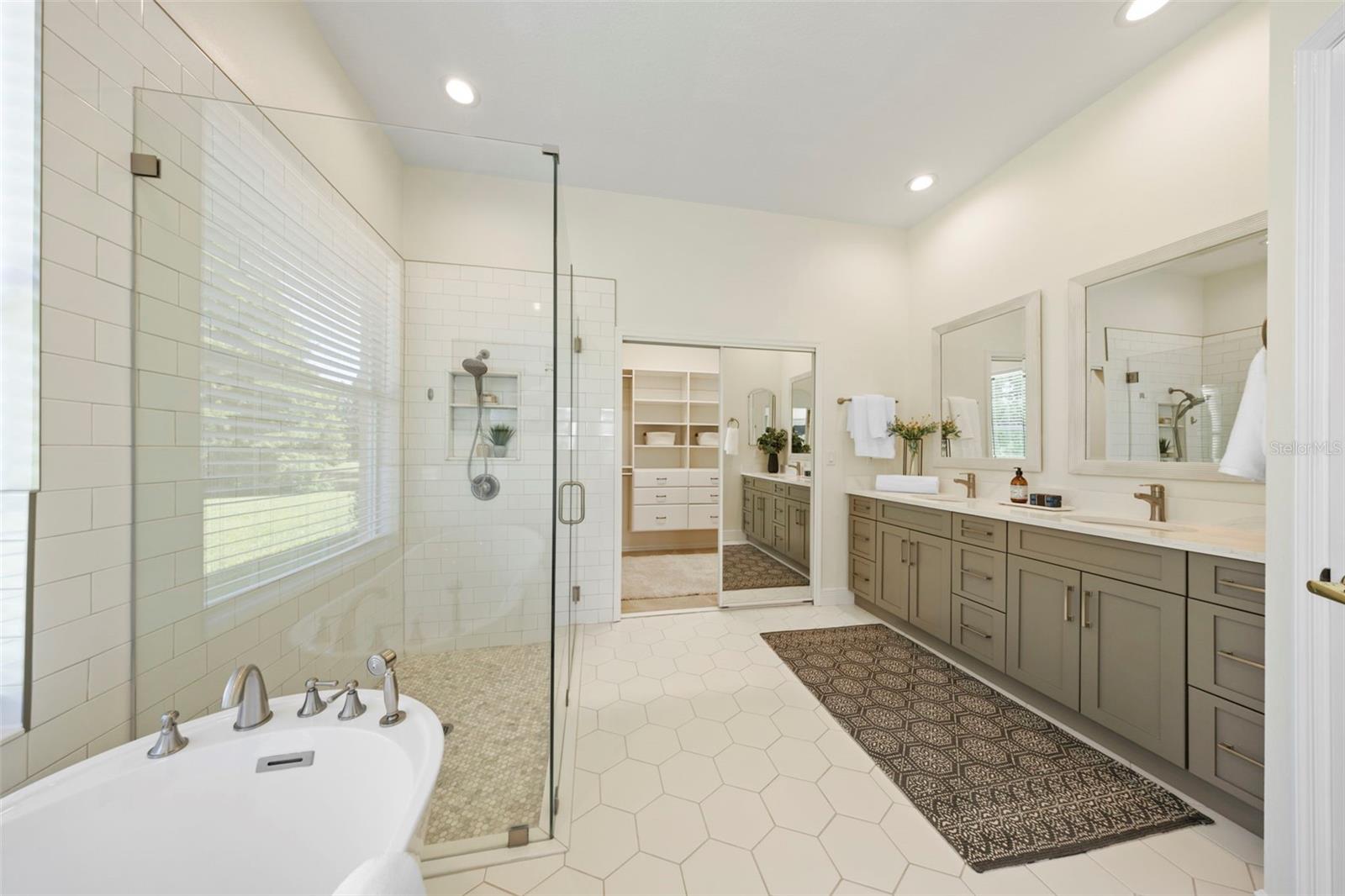 Gorgeous remodeled primary bathroom.