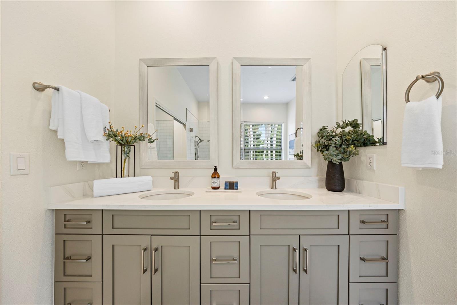 Remodeled primary bathroom.