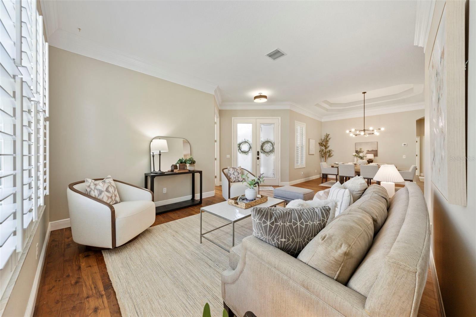 Separate sitting/living room in front of home.