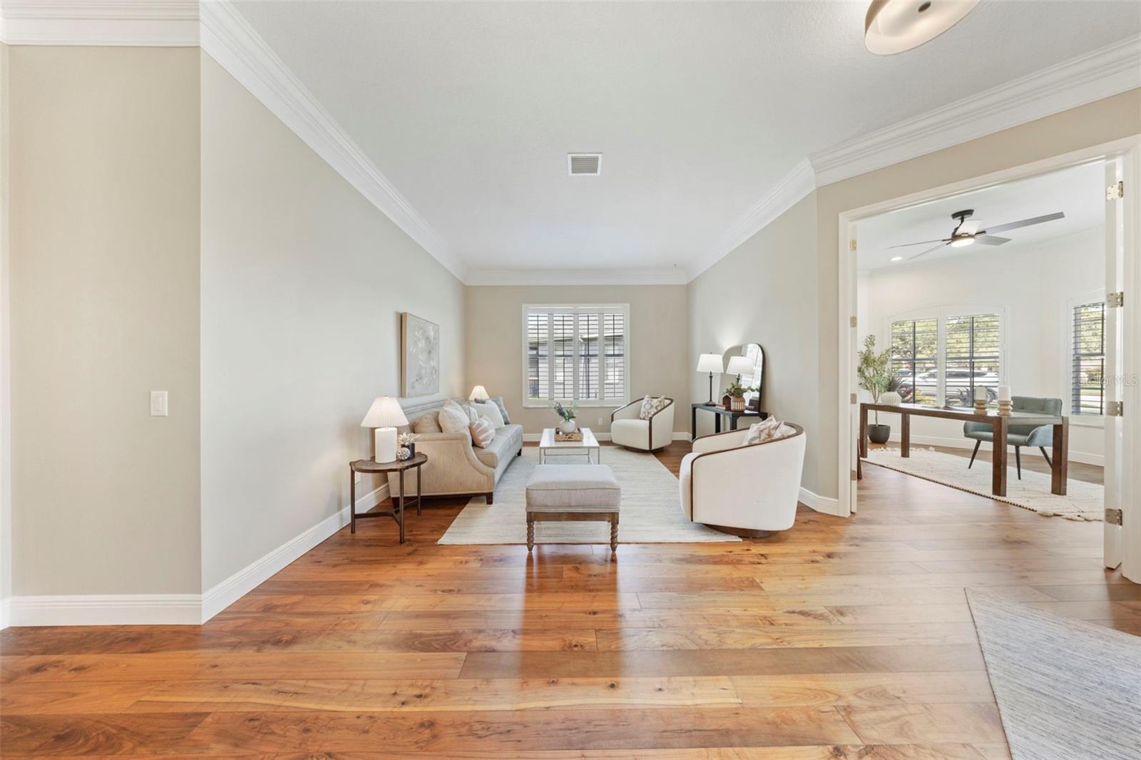 Living room in front of house.