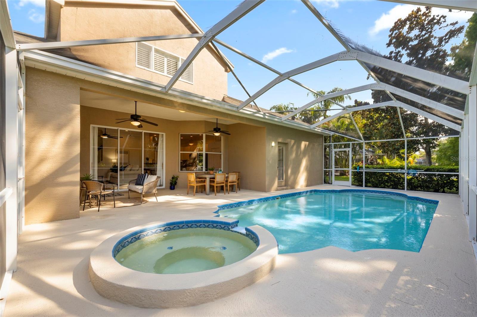Gorgeous outdoor pool area.