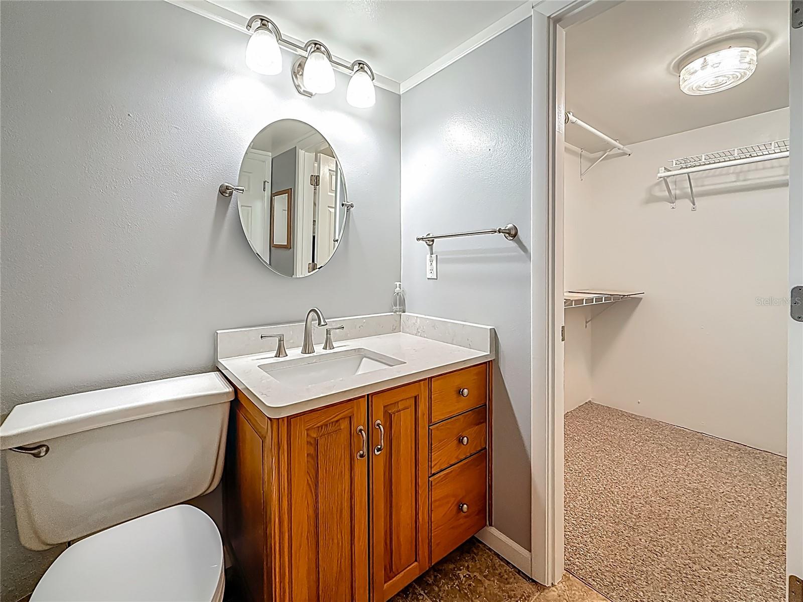 As you can see the walk-in closet is right off of the primary bathroom