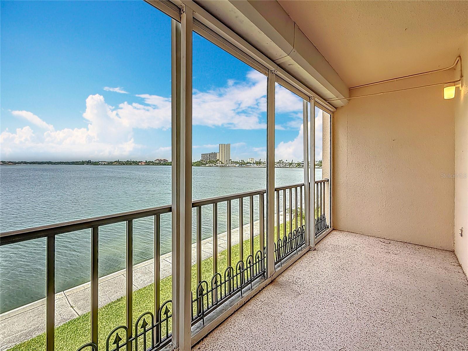 Take a look at this fabulour view from your private balcony!  Notice the extra protection added for smal dogs or cats on the bottom of the railing of the balcony.