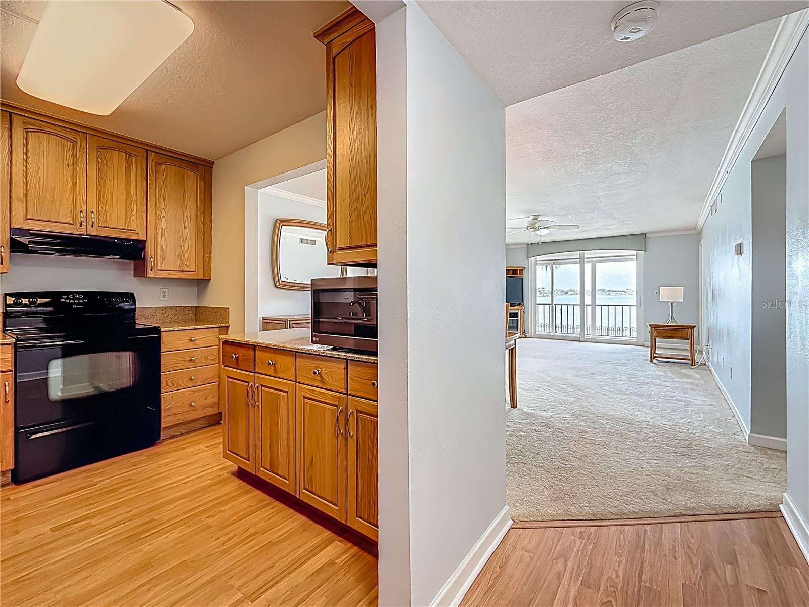 This is your front entry hall, notice the great views right when you enter the condo with your kitchen to the left