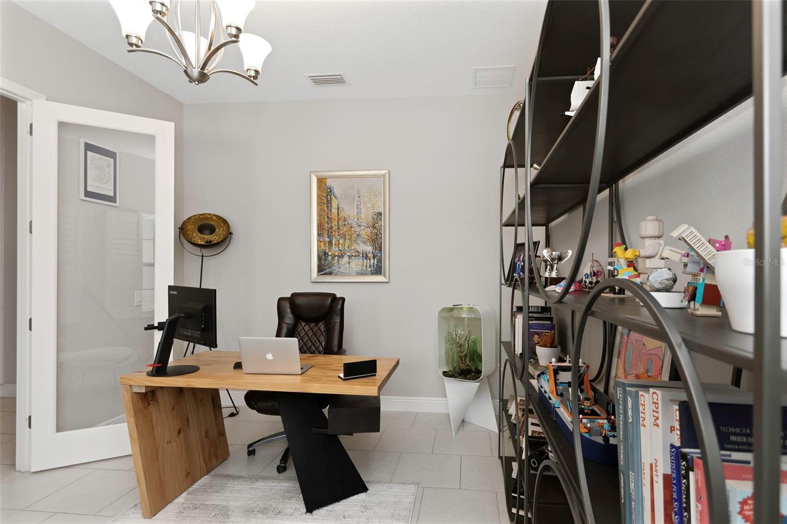 Office with French Glass Doors